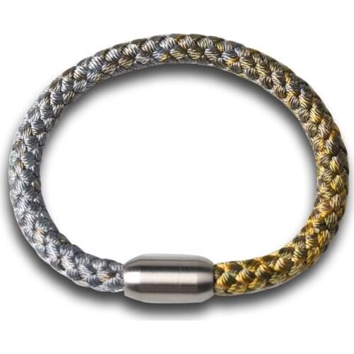 Mama handmade delicate weave bracelet bangle gradient color hand woven high quality bracelets with stainless steel clasp