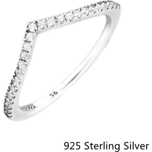 CKK 925 Sterling Silver Shimmering Wish Rings For Women Original Fashion Jewelry Making Anniversary Gift