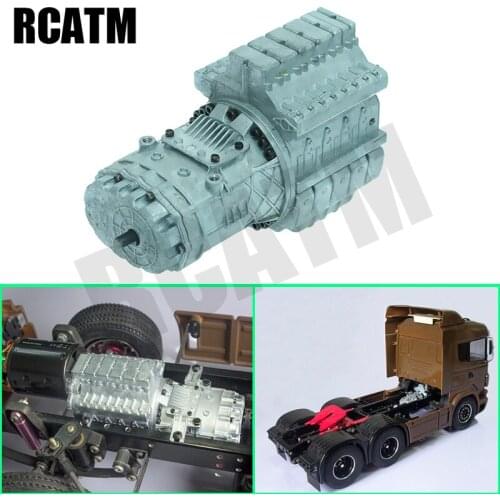 Metal Automatic Stepless Gearbox for 1/14 Tamiya RC Truck Trailer Tipper Scania 620 Actros 3363 Volvo MAN TGX LESU JDM DIY Parts