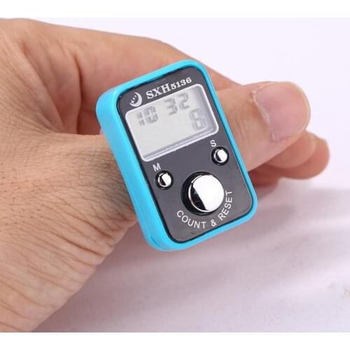 Mini Finger Rows Counter LCD Electronic Digital Tally Counter Stitch Marker And Row Finger Counting Timer Soccer Golf Counter
