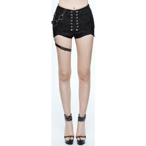 Devil Fashion Womens Punk Shorts Street Style Slim Fit Personality Rock Novelty Short Pants