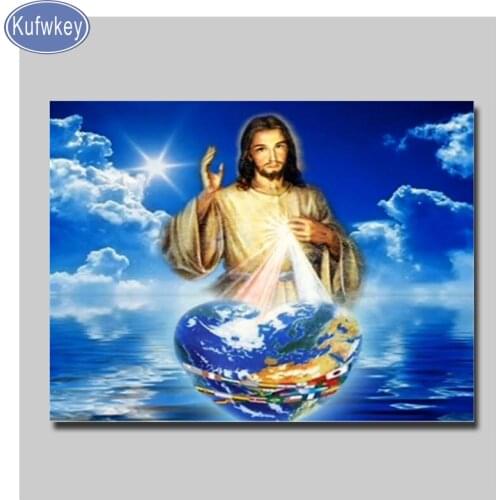 Jesus christianity Cross Stitch Kit DIY Diamond Embroidery religious god Full Square/round Diamond Painting Mosaic Home Decor