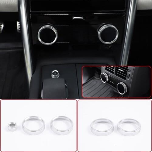For Land Rover Discovery 5 2021 Aluminum Alloy Car Front/Rear Air Conditioning Volume Knob Ring Sticker Car Accessories