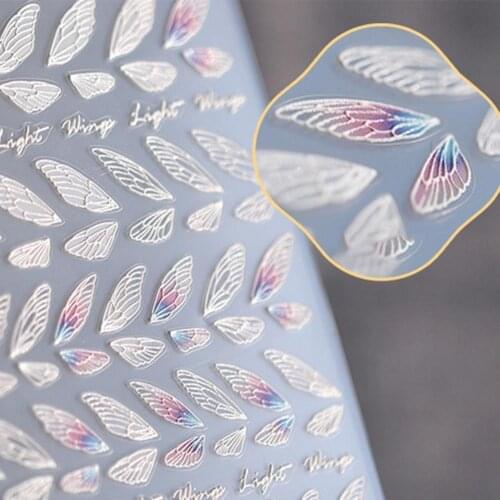 Nail Decals Multiple Shapes Engraved Pattern Ultra Thin Embossed Knitted Effect Supplies Nail Adhesive Decals for Professionals