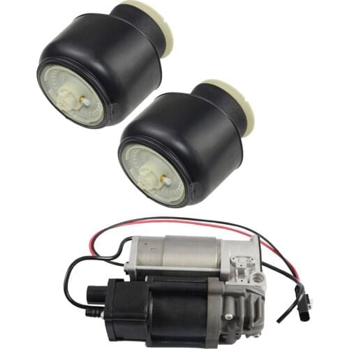Air Compressor Pump+ 2 pc Air Suspension Spring For BMW 5 Series F07 GT F11 37206864215 37106781827