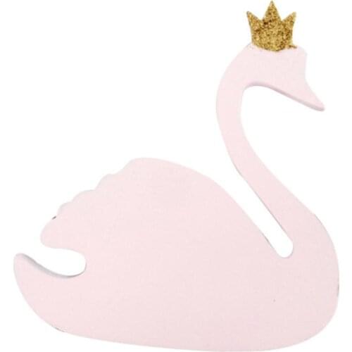 Nordic Style Swan Princess Crown Wall Mounted Coat Hanger Hook Home Decoration Wall Mounted Swan Shape Modern Decoration