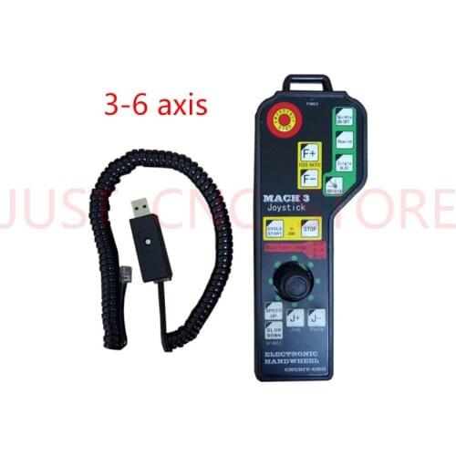 The new arrival Mach3 USB electronic hand wheel manual controller six-axis rocker controller MODBUS MPG CNC kit Engraving machin