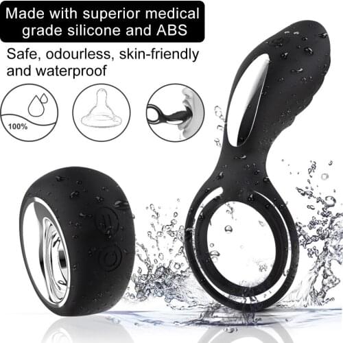 Wholesale Vibrating Cock Rings Clitoris Stimulation Vibrator Sex Toy for Couple Men Male Delay Ejaculation Penis Ring Erotic Toy