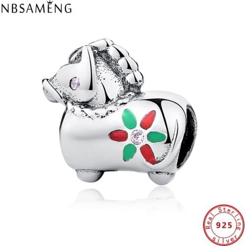 Original 925 Sterling Silver Charms Chinese Zodiac Horse Charm Bead Crystal Fit Bracelets Diy Jewelry Women Gift