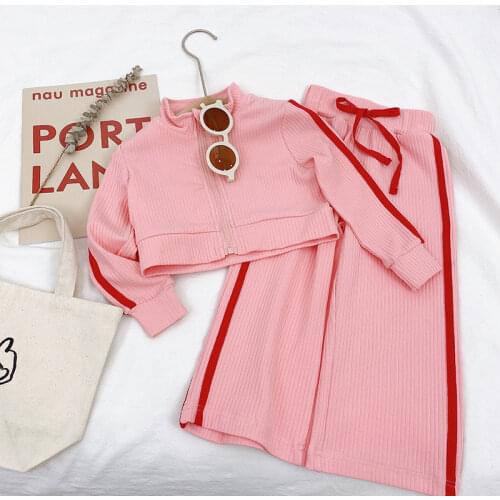 Autumn Girls Baby Knitted Clothing Sets Kids Long Sleeve Sweaters Top + Pleated Skirt 2 Pcs Outfits Princess Birthday Knitwear