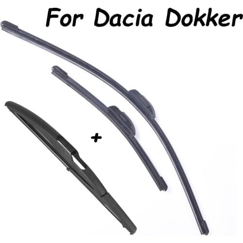 Front & Rear Wiper Blades For Dacia Dokker From 2012 2013 2014 2015 2016 2017 2018 2019 2020 Car Accessories Windshield Wipers