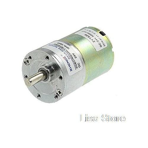 6mm Diameter Shaft DC 24V 12V Geared Motor Adjustable ZGB37RG 2-1500RPM 3/5/10/35/40/50/60/100/200/300/500/600/800/1000/1500RPM