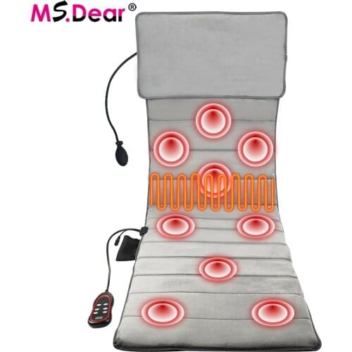 Cervical Massager Pad Electric Heating Vibrating Back Massagee Chair Home Office Neck Waist Back Multifunctional Massage Cushion
