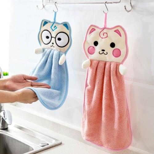 Thick Kitchen Home Towels Absorb Water Resist Dirt Towels for Dishes Hanging Dish Cloth Cartoon Toallas De Cocina Para Platos