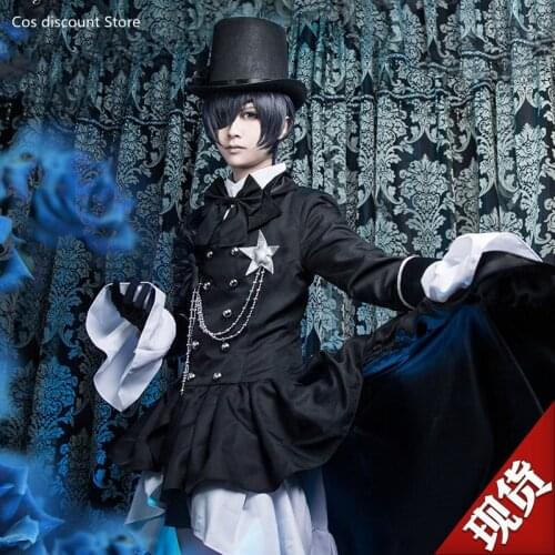 Amine Black Butler Brina Palencia Cosplay Costume Tuxedo Menswear Sizes S-XL 2021 New