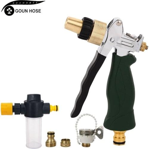High Pressure Water Gun Car Wash Lances Foam Gun Home Garden Irrigation Hidrolimpiadora Metal Sprinkler Hose Nozzle GOUN HOSE