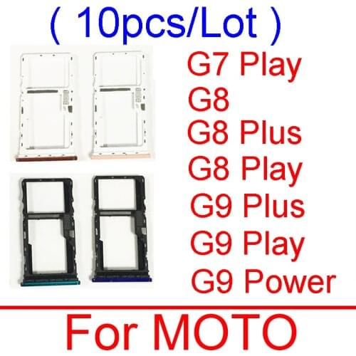 Sim Card Tray Holder Adapters For Motorola Moto G8 G8 Plus G8 Play G8 Power Lite Sim Reader Card Slot Socket Replacement Part