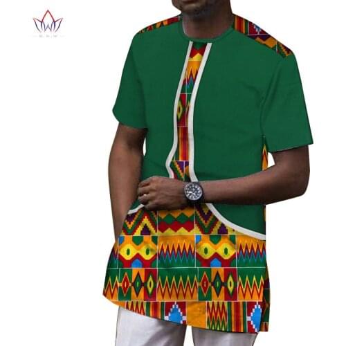 African Men Clothes Cotton Dashiki African Clothes Men Short Sleeve T Shirt Top Shirts Bazin Riche Men Shirts Traditional WYN986