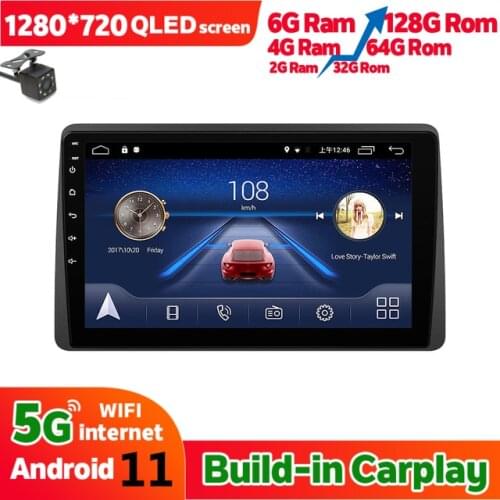 NEW 6GB ram 128GB rom 2 Din Car Radio Navigation GPS Bt Player 9 Inch Screen For Renault Duster 2018 Arkana 2019 Android 11