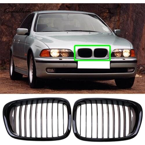 1 Pair Car Front Center Kidney Grilles Sport Racing Grills Fit for BMW 5-Series E39 Sedan/Touring/M5 1995-2004 Exterior Parts