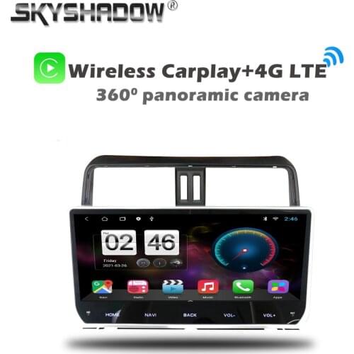 360 Carplay 12.3" Android 10.0 6GB+128GB Car DVD Player GPS WIFI Bluetooth Radio For Toyota Land Cruiser Prado 150 2018 - 2020