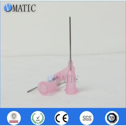 Free Shipping 100Pcs 20G Pink 1'' Stainless Steel Glue Dispensing Needle Tube Length 25.4mm Dispense Needle 1 Inch