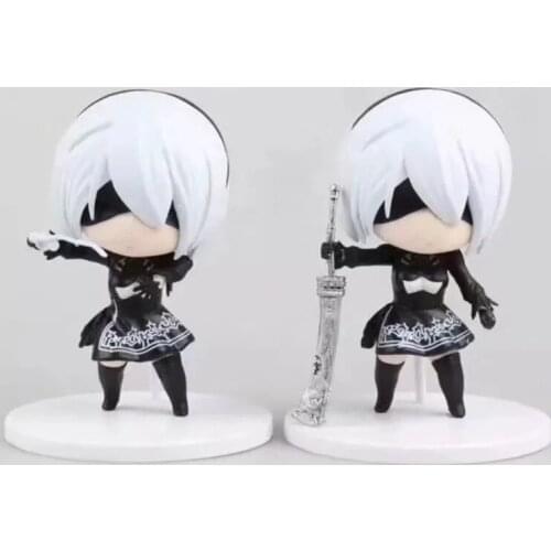 10cm NieR Automata YoRHa No. 2 Type B 2B fighting action figure PVC toys collection doll anime cartoon model for Christmas gift