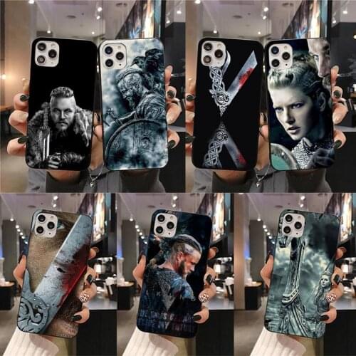 Vikings Ragnar Lothbrok Phone Case For iphone 12 11 Pro Max Mini XS Max 8 7 6 6S Plus X 5S SE 2020 XR cover