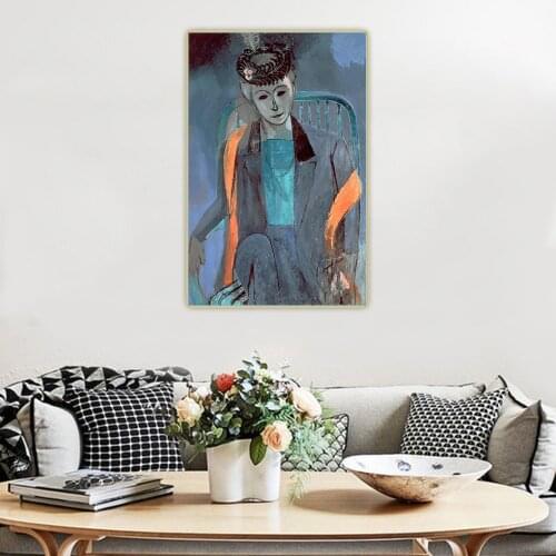 Citon Henri Matisse《Portrait of the artists wife,1913》Canvas Art Oil Painting Artwork Poster Picture Wall Decor Home Decoration