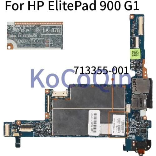 For HP ElitePad 900 G1 Tablet Laptop Motherboard 713355-001 713355-601 QPJ80 LA-8781P Notebook Mainboard
