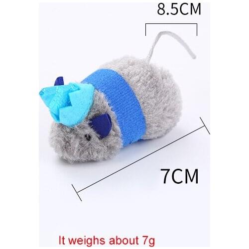Cat Toys Mini Colorful Plush Simulation Scratch Bite Resistant Mouse Toys for Cats Kitten Animal Pet Cat Products Cat Supplies