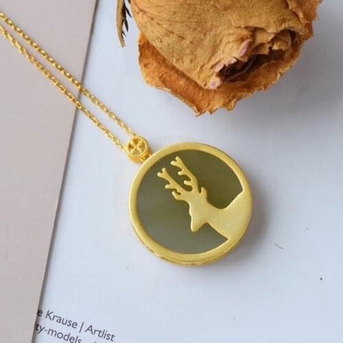 Fine Jewelry Cute Elk Deer Pendant Necklace Fashion Charm Christmas Jewelry Womens Wedding Romantic Valentines Day Gifts
