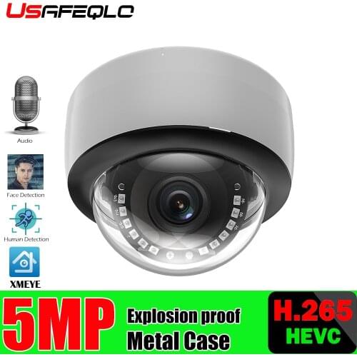 5MP 4MP 3MP Dome POE IP Camera Built in Microphone Audio CCTV 5MP 3MP Home Security Camera Night vision IP66 H.265AI ONVIF