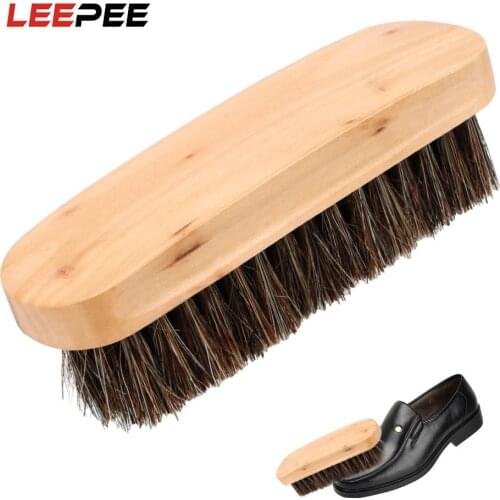 LEEPEE Car Wash Horsehair Brush Detailing Clean Brush Auto Interior Cleaner Auto Care Car Accessories
