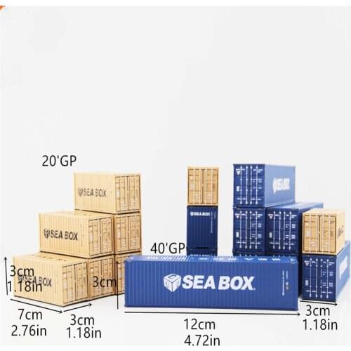 1/87 scale plastic architecture model ho train layout model container sea box model