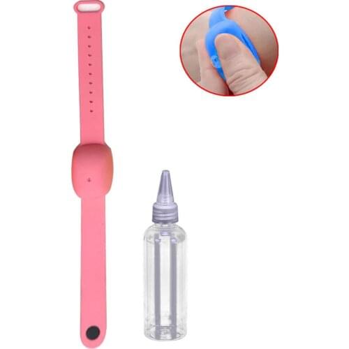 Refillable Bottles Gel Hand Sanitizer Disinfectant Dispenser 10ml Liquid Silicone Bracelet Wristband Hand Wearable Bracelets