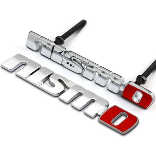 3D Metal Auto Car Nismo Badge Emblem Decal Sticker Grille Emblem Accessories For Nissan Tiida Teana GTR GTR 350Z 370Z 240SX ECT