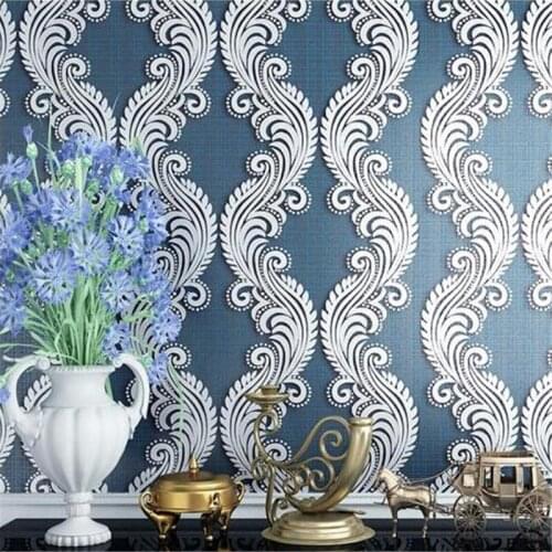 Beibehang High -grade thick European luxury waterproof PVC wallpaper 3D stereo relief bedroom TV background wallpaper