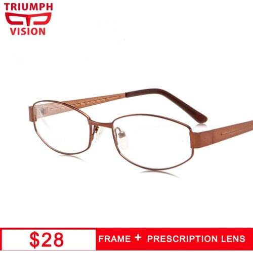TRIUMPH VISION Oval Diopter Glasses Women Prescription Eyeglasses Progressive Anti Blue Ray Computer Photochromic Reading Oculos