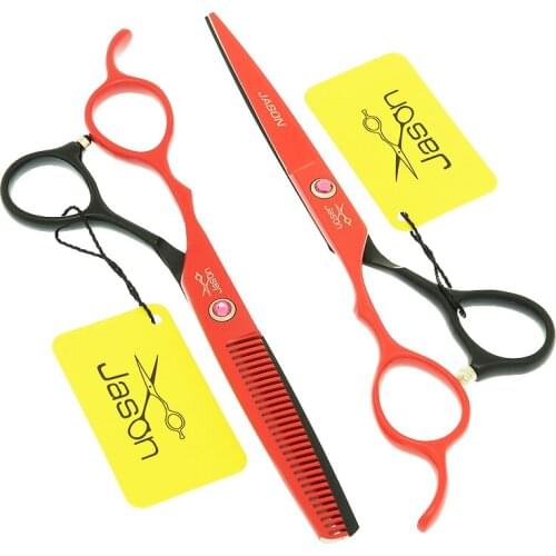 Jason 6 inch Left Hand Barber Hairdressing Cutting Shears Thinning Scissors Salon Tool Hair Hairstyle Styling Supplies A0047D