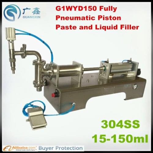 G1WYD150 Fully Pneumatic Semi-automatic Liquid filling machine,Cosmetic Piston Liquid Filling Machine (15-150ml)