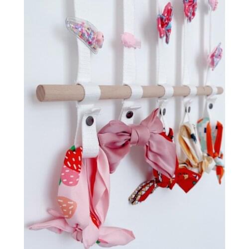 Rainbow Storage Decor Hanger Hanging Wall Headwear Organizing Strip Cute Clips Hair Clip Hairband Storage Holder for Girl