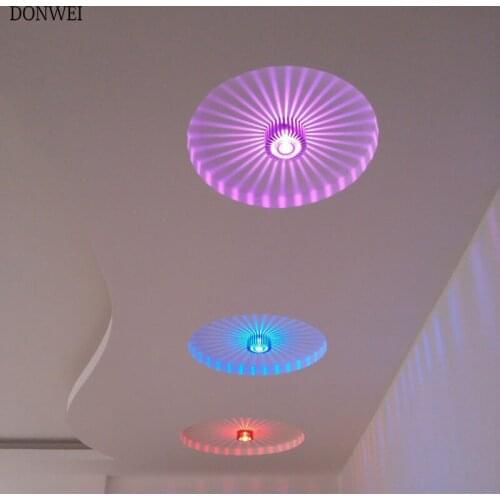 Modern Aluminum LED Ceiling Light 3W wall Sconce for Art Home Decoration Front Balcony lamp Porch light AC 85-265V