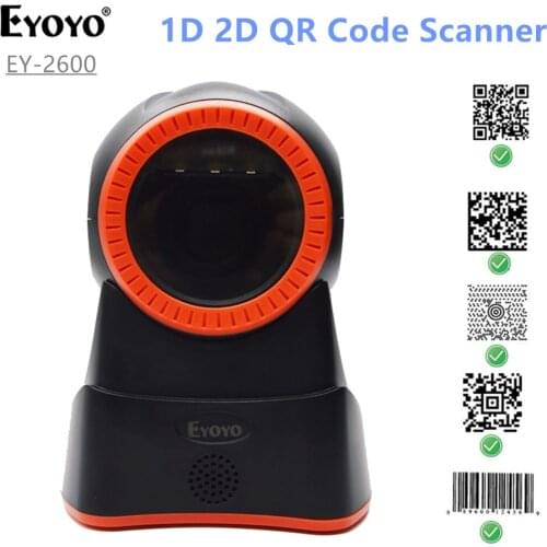 Eyoyo Scanner High reading speed barcode scanning platform bar code scanner reader 1D 2D Desk Barcode Reader PDF417 Scanning