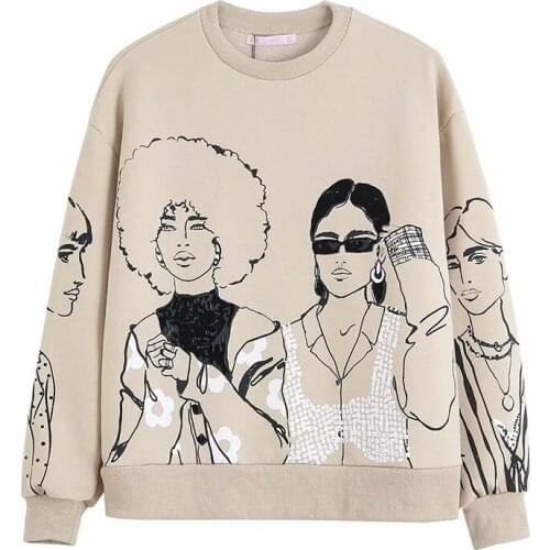 Yezw Women's Sweatshirts With Print