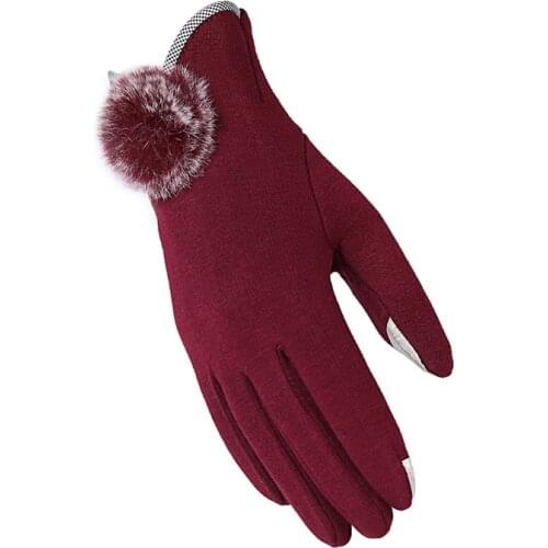 KUYOMENS Fashion Guantes Mujer Women Gloves Screen Winter Gloves Women Warm Gloves Mittens With 3 Colors