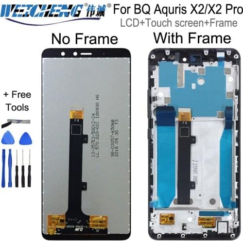 5.65" For BQ Aquaris X2/X2 Pro LCD Display And Touch Screen With Frame Digitizer For BQ X2 LCD Pantalla Tactil Con Marco