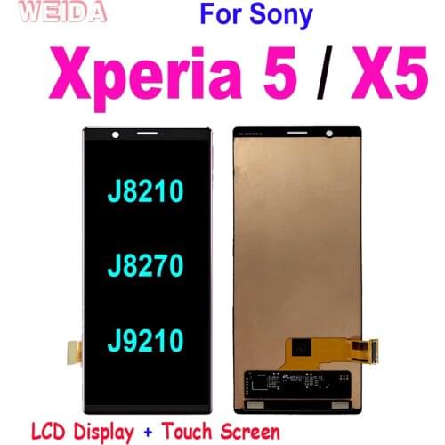 6.1" Original LCD For Sony Xperia 5 X5 LCD Display Touch Screen Digitizer Assembly for Sony X5 LCD Screen Sony J8210 J8270 J9210