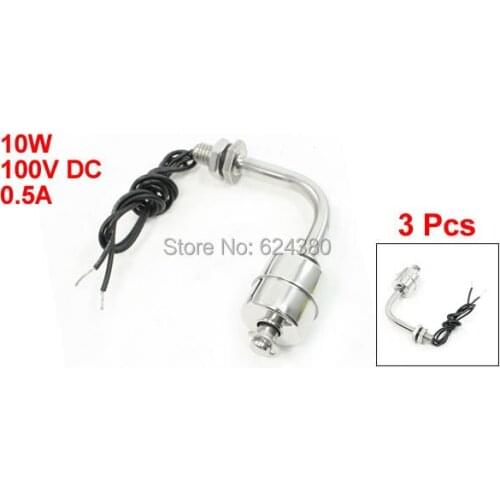1 Bag ( 3 Pcs / Lot ) x Stainless Steel Fish Tank Liquid Water Level Sensor Right Angle Float Switches ZSL7810