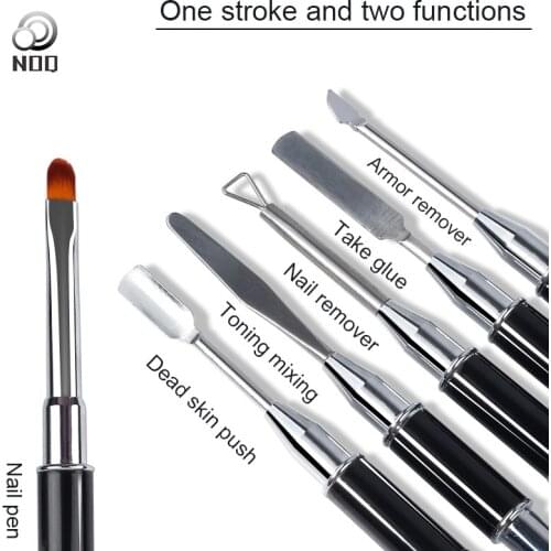 1pcs Double End Nail Brush Painting Drawing Lines Pen Tips DIY UV Gel Flowers Design Nail Art Books Salon Manicure Tools